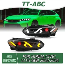 TT-ABC LED DRL Headlight For 2022-2025 Honda Civic Sedan 4door Sequential Signal