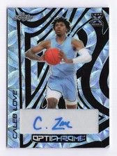 2022-23 Leaf Optichrome Caleb Love, UNC (1/4) RC Rookie Auto Kaleidoscope Black