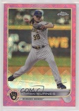 2022 Topps Chrome Logofractor Edition Pink Refractor /199 Corbin Burnes #56 3v8