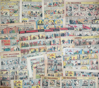 25 páginas dominicales de Joe Palooka de Ham Fisher 1942 a 1947 cómics en caja