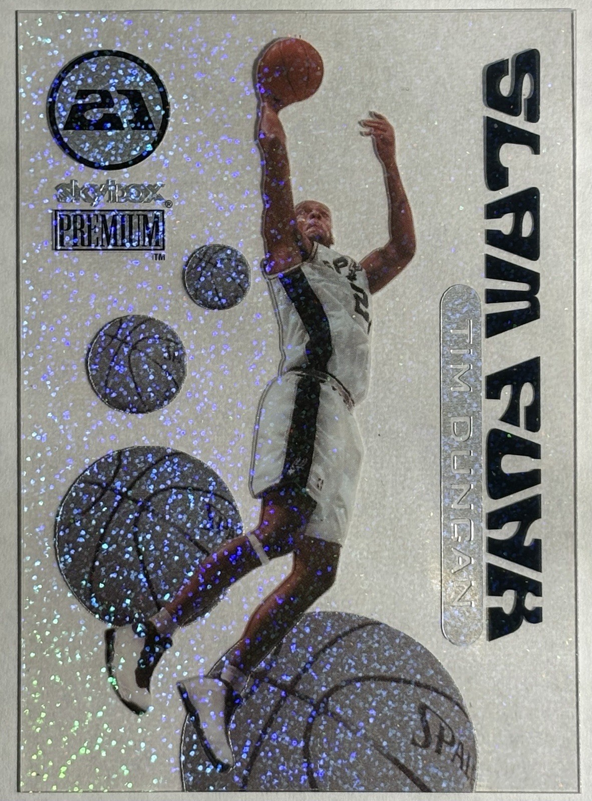 1998-99 Skybox Premium Slam Funk Acetate SSP Tim Duncan #6 San Antonio Spurs