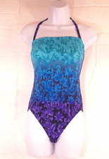 Cole of California Women  s size 8 Purple and Teal One-Piece Swimsuit