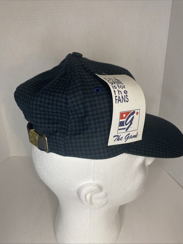 NWT Vintage DITCH WITCH Of Kansas Checkered Adjustable Hat & Leather Strap - Picture 5 of 8