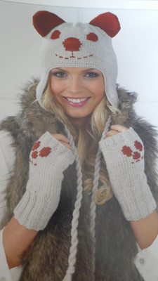 James Brett Strickmuster für 2 Fn Sets Mütze & Handschuhe für Erwachsene in D.K-