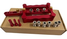 Dowel Jig Kit with Adjustable Guides Red Aluminum