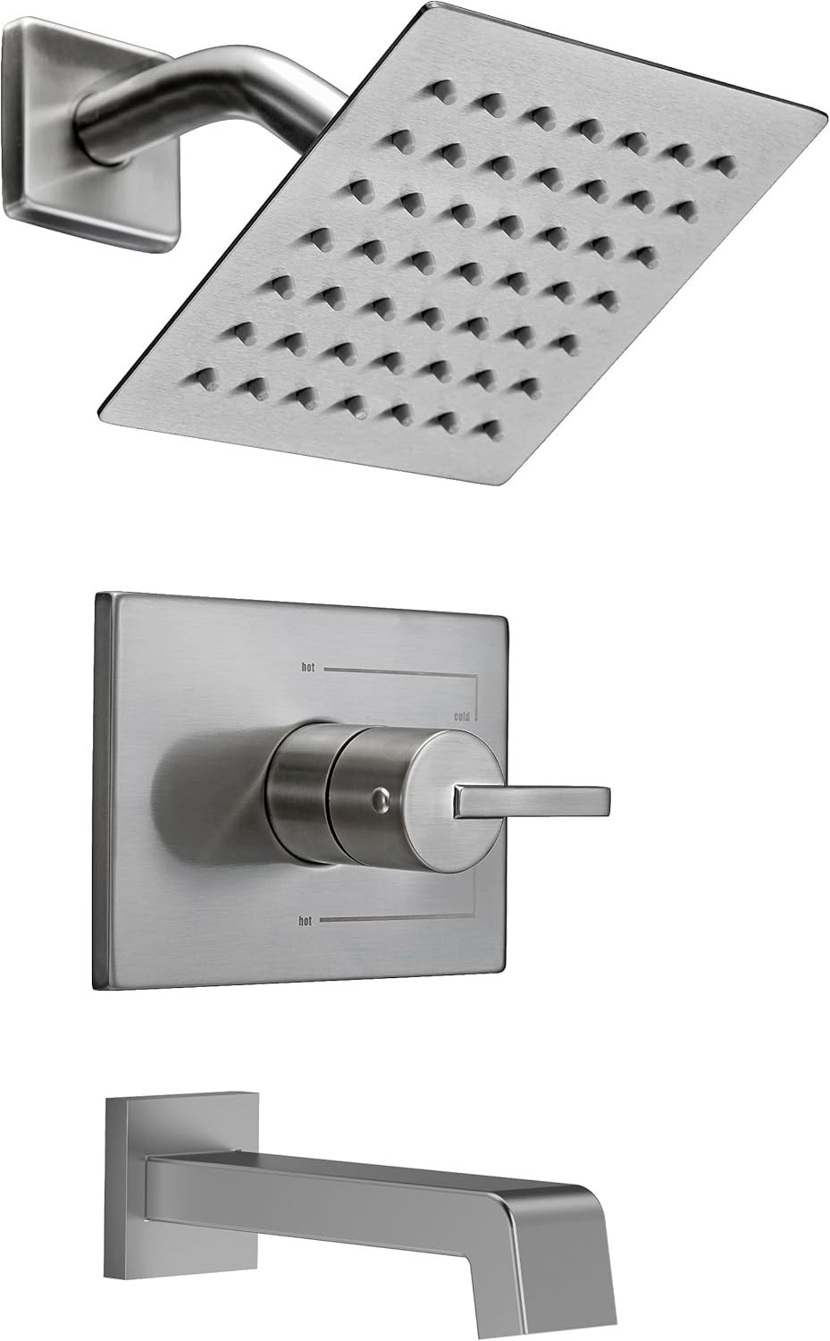 Tub & Shower Faucet Set 6in Showerhead Valve Included