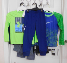 NWT 11pc Nike Under Armour Long Sleeve Shirts Pants Joggers sz 4 4t