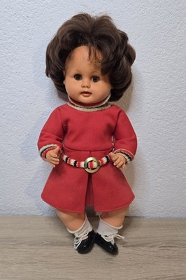Nette Kunststoff Puppe DDR Doll 38 cm Schlafaugen Sammler Vintage 