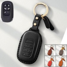 Genuine Leather Car Key Case Cover For Honda Accord Civic H-rv Sport Si Ex Exl Genuine Leather Car Key Case Cover For Honda Accord Civic H-rv Sport Si Ex Exl