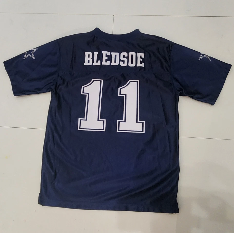 Camiseta De Colección Dallas Cowboys Drew Bledsoe Juvenil Grande Azul NFL Auténtica Foto 2 de 4