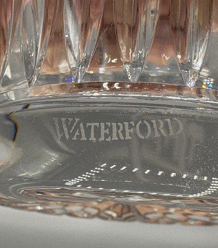 Rare Waterford Crystal Jaipur Highball Blown Glass 5 5/8” x 2 7/8” Artist Signed - Picture 5 of 11