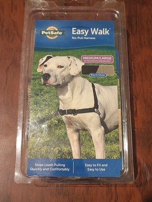 PetSafe Easy Walk No-Pull Dog Harness Take Control Medium/ Large Black & Silver 