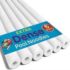 Deluxe Foam Pool Noodles   48  X 2.5  Hollow Core Swim Noodles   Extra Dense, Du