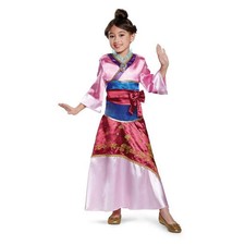 Kids Girls Mulan Disney Princess Warrior Costume