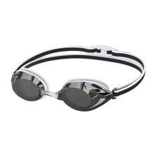 Speedo Junior Vanquisher 3.0 Mirror Goggles, Slide Lock Nose Bridge,White/Gray