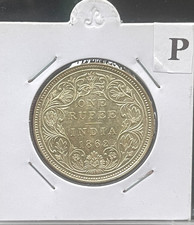 1862   BRITISH INDIA  QUEEN VICTORIA   SILVER RUPEE   GOOD CONDITION  COIN - P