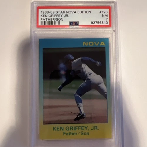 Ken Griffey Jr. rookie PSA 7 1988 - 89 NOVA Edition / 500 SP #123 Father Son RC