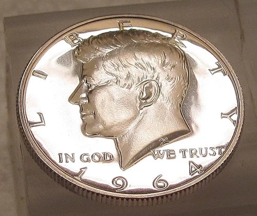 1964 Kennedy  Gem  CAMEO Proof 90% Silver  ~   Blazing Luster #312 -1