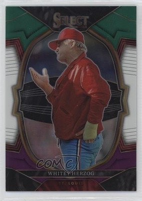 2023 Panini Select Concourse Green White Purple Prizm /199 Whitey Herzog HOF 5sb