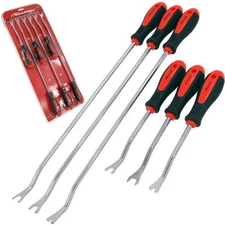 6 Piece Professional Extra Long Car Door Panel Trim Removal Set Garage Tool Kit