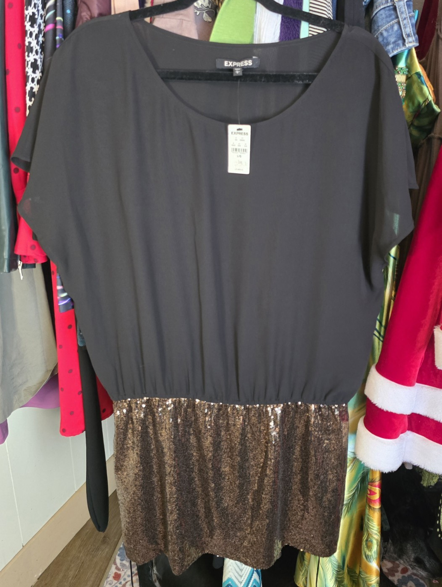 express sequin mini dress Express Sequin Mock Neck Mini Dress
