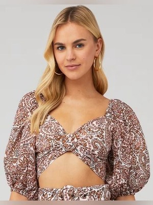 MINKPINK JEDDA CROP BLOUSE