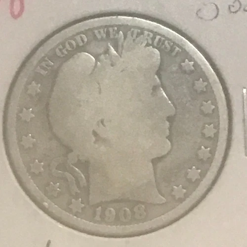 U.S. Barber Half G/AG 1908