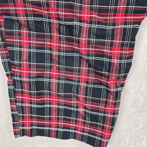 Terra & Sky Women Millennium Cropped Pants Size 4X Red Plaid Stretch Pockets - Picture 16 of 22