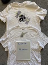 Nike Nationals Jam EYBL White Graphic Cotton Men's T-Shirt Medium Short Sleeve