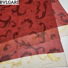 BVLGARI Stole Chiffon Arabesque Red