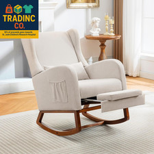 Rocking Chair Nursery Glider Chair with Foot Rest, Nursery Rocking Chairs with R