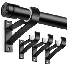 4 Pack Curtain Rod Bracket Heavy Duty Holders Single Decorative Hooks 1 Inch
