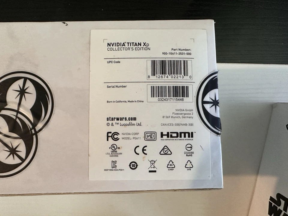 Nvidia Titan XP Star Wars Collectors Edition JEDI ORDER In Non Original Box - Image 2 of 4