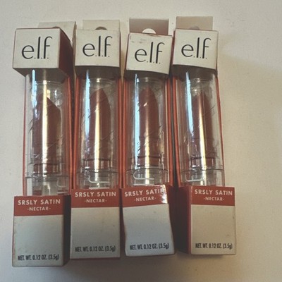 ELF Srsly Satin Lipstick #29694 NECTAR, Brand New - Set of 4