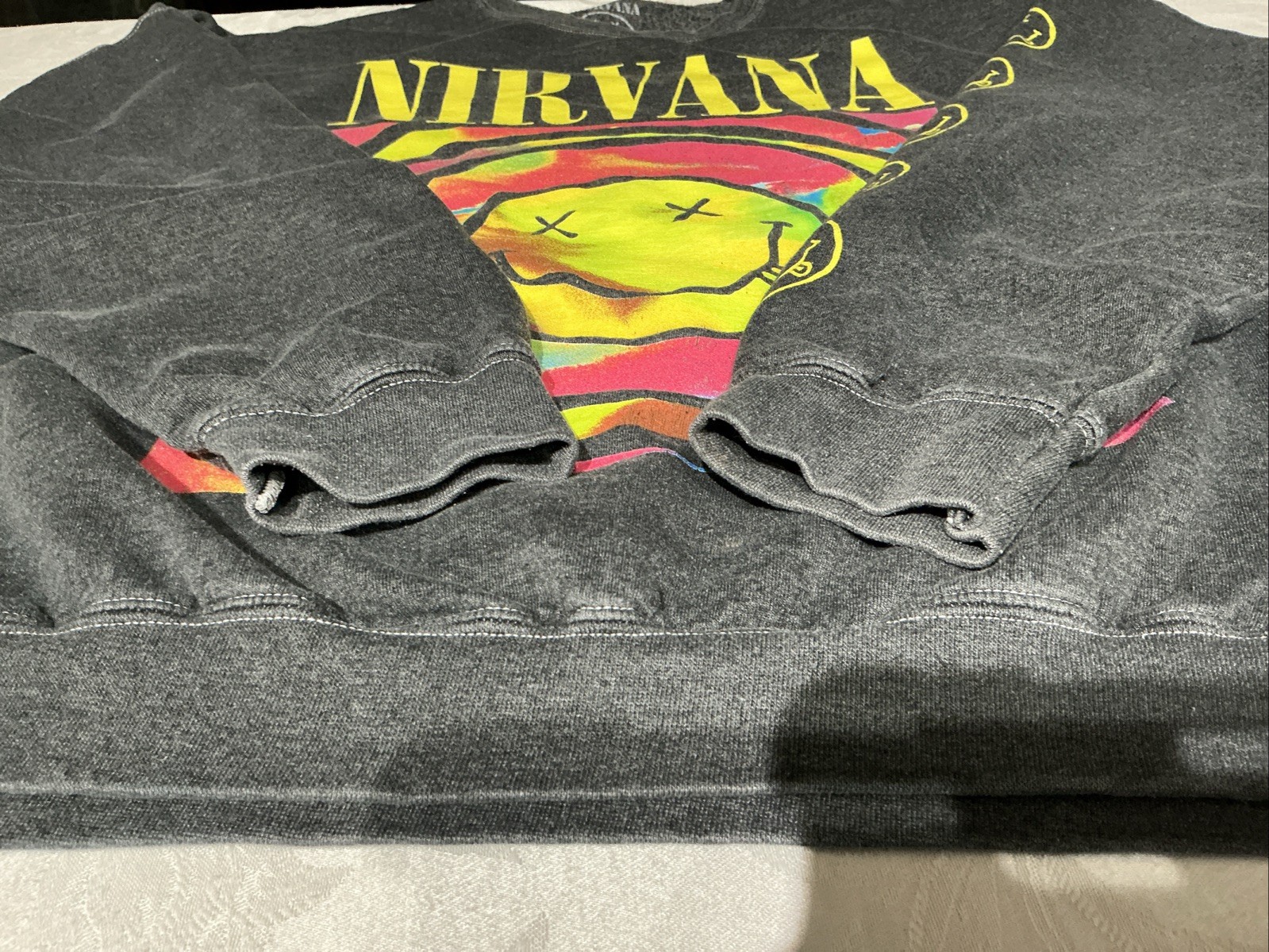 Oversized Pullover L XL Fleece Sweatshirt NIRVANA… - image 7