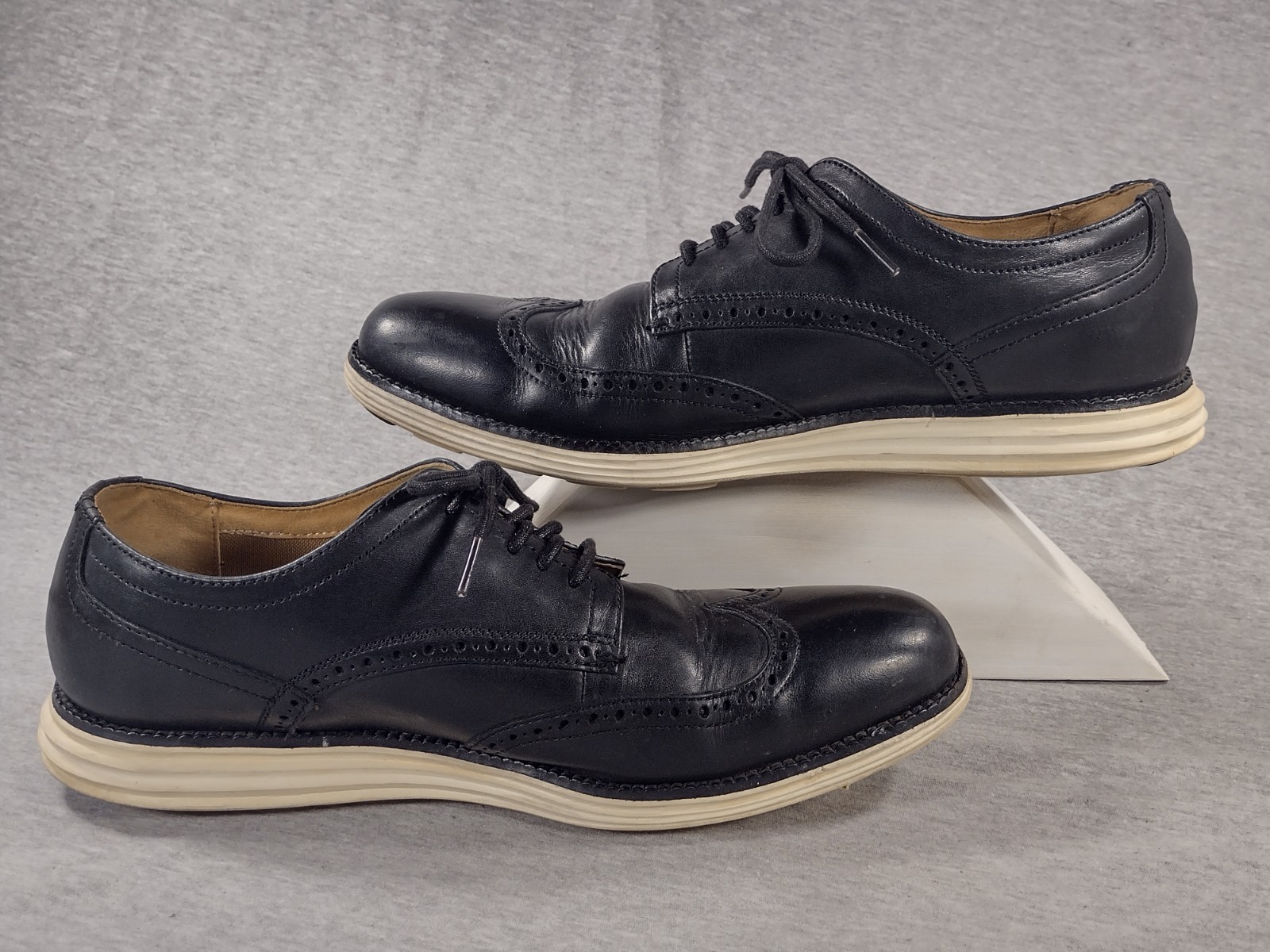 SAOLA Scarpe eleganti casual Cole Haan Grand.os Derby a coda di rondine brogue uomo 10 5 M nere