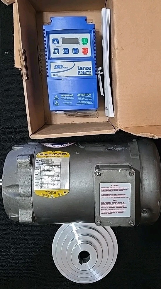 Baldor 2hp 3450RPM Motor Lenze Smv Vfd & Pulley! For A Custom 2x72 Belt Grinder?