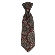 ADOLFO Burgundy Gold Blue Paisley Silk Blend Neck Tie Mens Formal Business