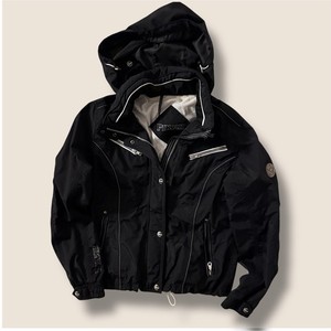 Pikeur Black Coat Full Zip Button Equestrian Riding Jacket Size 38 Medium Hood