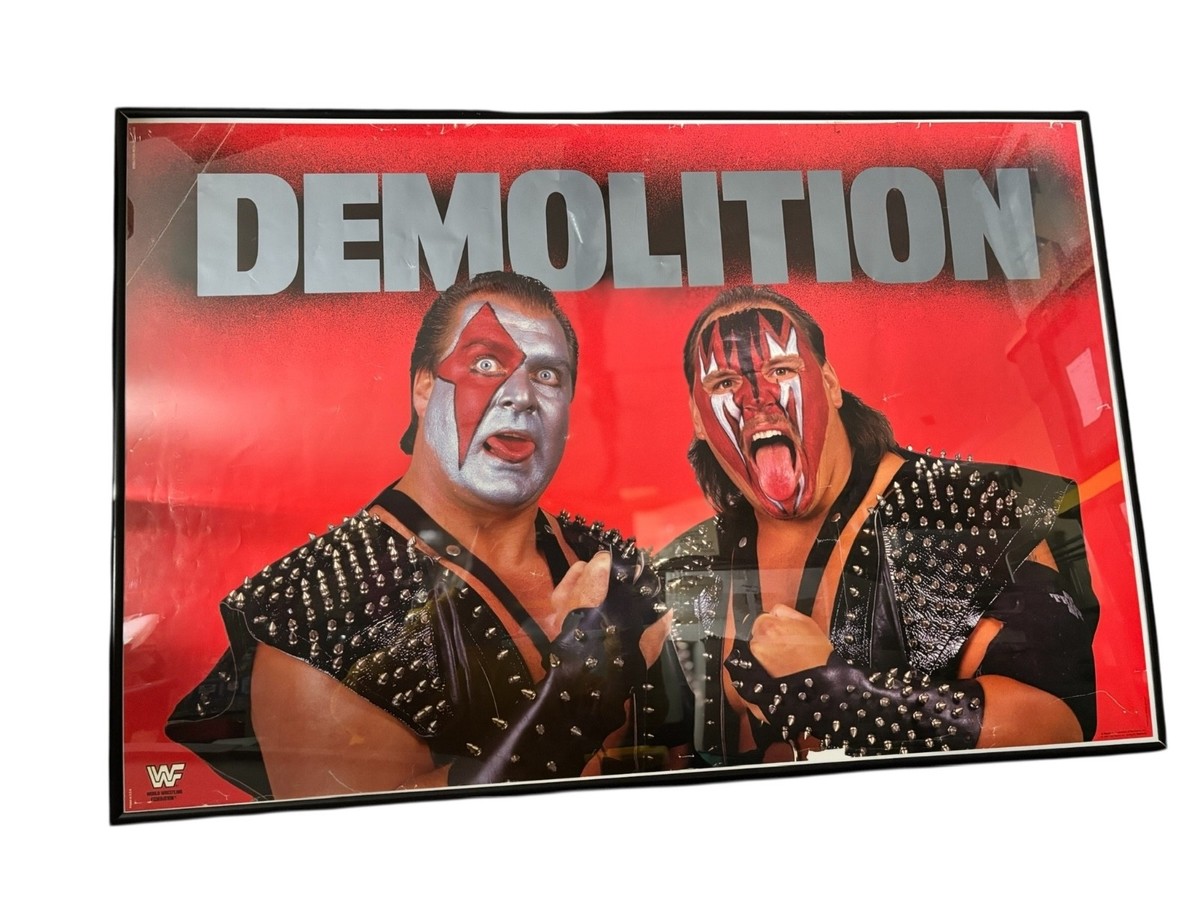Rare Original Vintage 1989 WWF Demolition Poster from merchandise