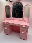 Vtg 1987 Barbie Dollhouse Sweet Roses Table Dresser Vanity SOLD AS IS