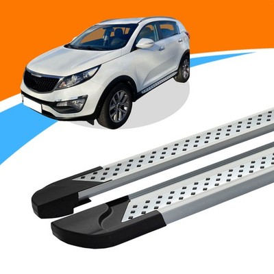 Trittbretter passend für Kia Sportage ab Baujahr 2015 - 2021 VISO Silber mit ABE