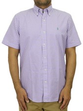 Polo Ralph Lauren Short Sleeve Classic Fit Gingham Button-Down Shirt with Pony
