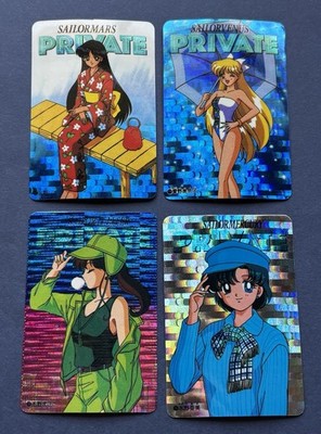 Sailor Moon Prism Sticker Card Set- Private, Mars, Mercury, Venus, Jupiter