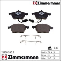 Zimmermann 21938.200.2 Bremsbelagsatz FüR Scheibenbremse Bremsbelagsatz