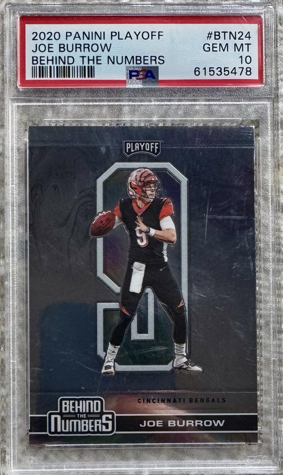 Joe Burrow Panini Playoff Behind the Numbers #BTN24 Base