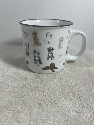 Beth Briggs 2022 Eccolo Ltd. Watercolor Multi -breed Dog Ceramic CoffeeMug