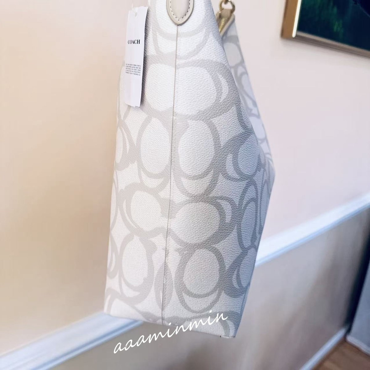 NWT Coach Laurel Large Shoulder Bag In Sketch Signature Canvas