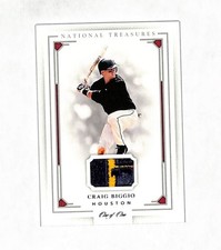 2016 Panini National Treasures Craig Biggio 1/1 Logo Tag Patch Card Astros HOF 