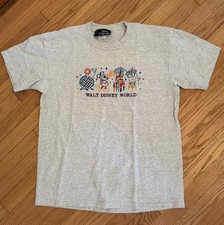 Vintage 90s Walt Disney World Embroidered 4 Theme Parks Short Sleeve TShirt L XL